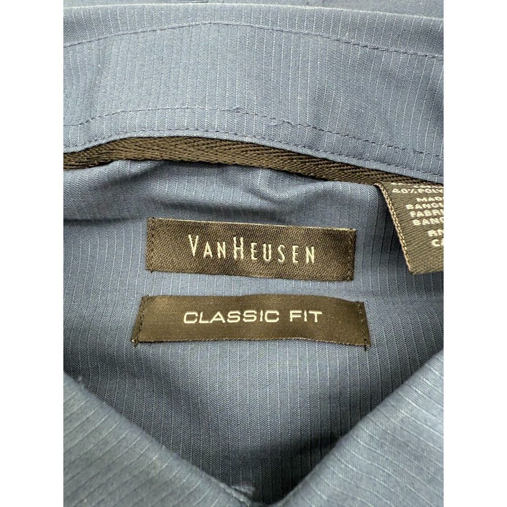 VanHeusen Classic Fit Blue M 15.15 1/5 - Picture 4 of 9
